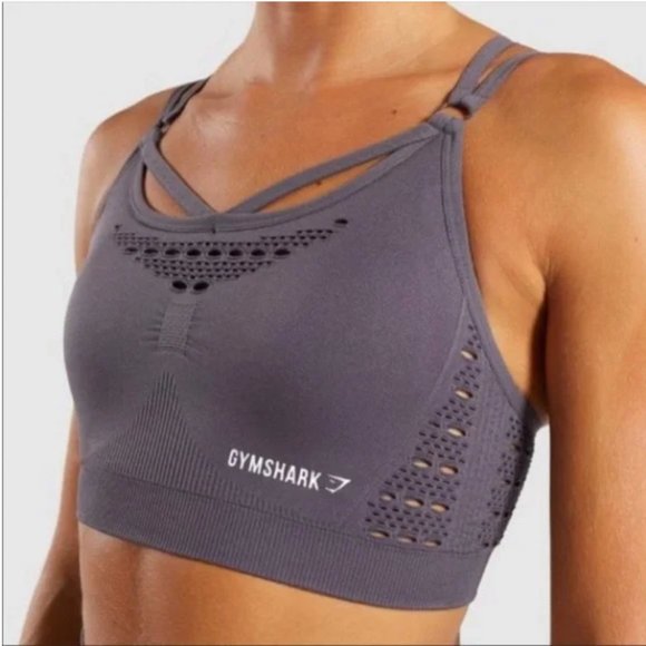 Gymshark Energy + Seamless Sports Bra Slate Lavender XS - Picture 9 of 11